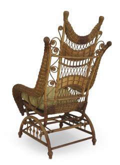 American Victorian Wicker Woven Rocking Chair - 1404586