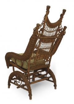 American Victorian Wicker Woven Rocking Chair - 4650475