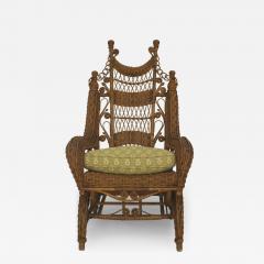 American Victorian Wicker Woven Rocking Chair - 4700290