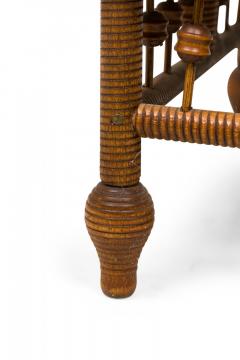 American Victorian Wicker and Wood 2 Tiered Decorative Magazine Stand - 4655850