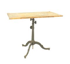 American Victorian Wooden Drafting Table with Iron Base - 4669743