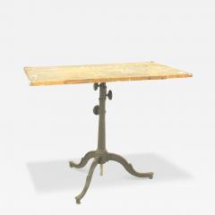 American Victorian Wooden Drafting Table with Iron Base - 4734453
