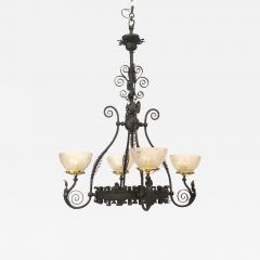 American Victorian Wrought Iron Chandelier - 740928