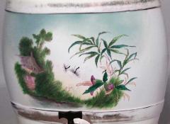 American Victorian porcelain barrel shaped jug dispenser PORT - 4666227
