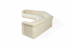 American Vintage White and Cream Swirl Upholstered 3 Piece Sectional Sofa - 2794134