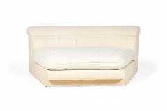 American Vintage White and Cream Swirl Upholstered 3 Piece Sectional Sofa - 2794136