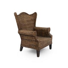 American Wicker Rattan Wing Chair - 4717677