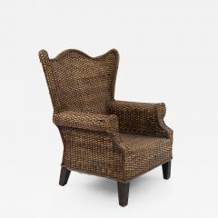 American Wicker Rattan Wing Chair - 4717802