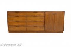 American of Martinsville Mid Century Walnut 12 Drawer Dresser Credenza Cabinet - 1868491