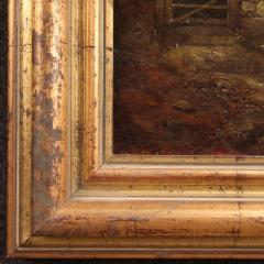 American painting countryside landscape signed and dated 1854 - 3921480