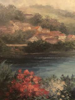 Americana Landscape Oil on Canvas Painting Signed P Paul Framed - 3462198
