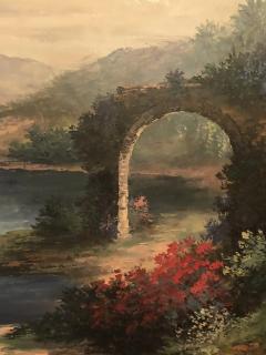 Americana Landscape Oil on Canvas Painting Signed P Paul Framed - 3462202