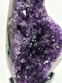 Amethyst Crystal Geode Cluster on Custom Stand Uruguay  - 4322310