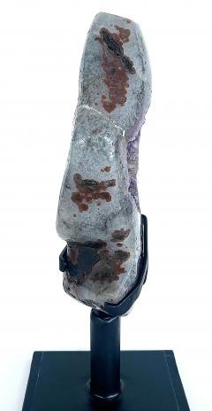 Amethyst Crystal Geode Uruguay Weighing 23 lbs on Custom Made Spinning Stand - 4214867