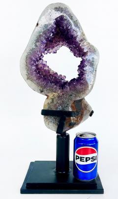 Amethyst Crystal Geode Uruguay Weighing 23 lbs on Custom Made Spinning Stand - 4214892