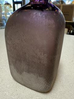Amethyst Glass Vase with Frosted Craquelure Body 1970s - 4461148