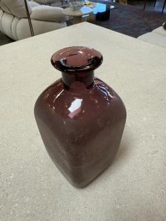 Amethyst Glass Vase with Frosted Craquelure Body 1970s - 4461151