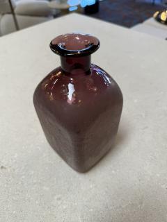 Amethyst Glass Vase with Frosted Craquelure Body 1970s - 4461152