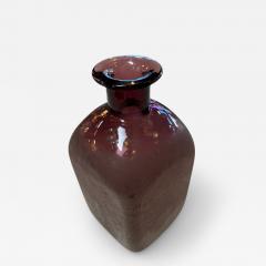 Amethyst Glass Vase with Frosted Craquelure Body 1970s - 4461350