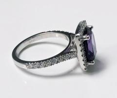 Amethyst and Diamond Gold Ring 20th Century - 1457577