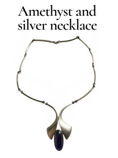 Amethyst and silver necklace - 4720943