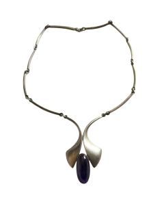 Amethyst and silver necklace - 4720946