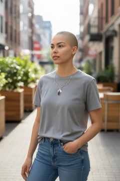 Amethyst and silver necklace - 4720948