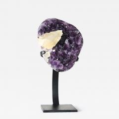 Amethyst with Calcite Geode Natural Specimen 8 8 LBS on Stand - 4419369