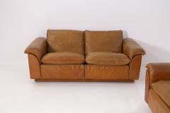 Ammannati Vitelli Ammannati Vitelli Attr Two Italian in Brown Leather Sofas - 2206241