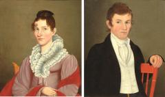 Ammi Phillips Pair of Folk Portraits by Possibly Ammi Phillips - 81410