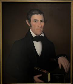 Ammi Phillips Portrait of A Gentleman holding a book of Wesley s sermons - 4087016