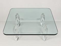 Amparo Calderon Tapia Amparo Calderon Tapia Diamante Sculptural Lucite Glass Coffee Table - 4765190
