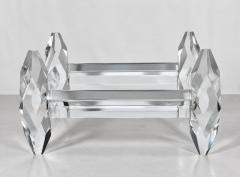 Amparo Calderon Tapia Amparo Calderon Tapia Diamante Sculptural Lucite Glass Coffee Table - 4765196