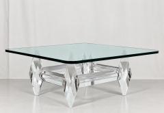 Amparo Calderon Tapia Amparo Calderon Tapia Diamante Sculptural Lucite Glass Coffee Table - 4765205