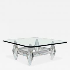 Amparo Calderon Tapia Amparo Calderon Tapia Diamante Sculptural Lucite Glass Coffee Table - 4767337
