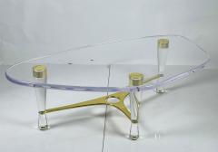 Amparo Calderon Tapia Homenaje Coffee Table in Lucite Brass by Amparo Calderon Tapia 1 100 - 3125102