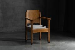 Amsterdam School Art Deco Oak Armchairs Netherlands 1920s - 4743742