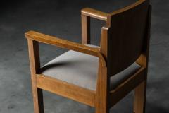 Amsterdam School Art Deco Oak Armchairs Netherlands 1920s - 4743790
