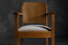Amsterdam School Art Deco Oak Armchairs Netherlands 1920s - 4743801