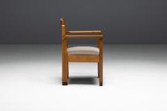 Amsterdam School Art Deco Oak Armchairs Netherlands 1920s - 4743819
