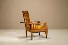 Amsterdam School Reclining Armchair in Oak The Netherlands 1930s - 4521375