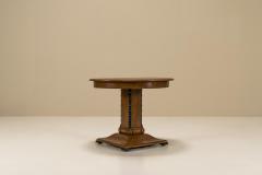 Amsterdam School Side Table In Oak The Netherlands 1930s - 3168460