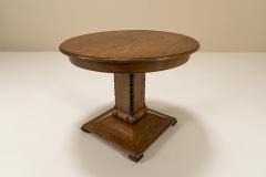 Amsterdam School Side Table In Oak The Netherlands 1930s - 3168464