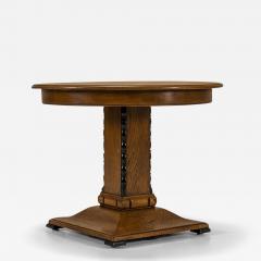 Amsterdam School Side Table In Oak The Netherlands 1930s - 3182184