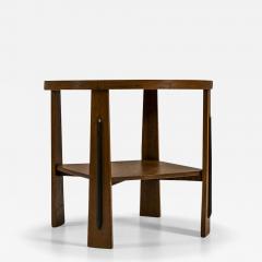 Amsterdam School Side Table In Oak With Ebony Accent The Netherlands 1930s - 3310124