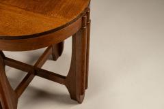 Amsterdam School Side Table in Oak with Coromandel Inlay The Netherlands 1930s - 4451040
