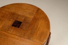 Amsterdam School Side Table in Oak with Coromandel Inlay The Netherlands 1930s - 4451046