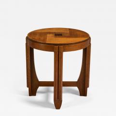 Amsterdam School Side Table in Oak with Coromandel Inlay The Netherlands 1930s - 4464537