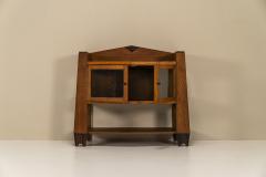 Amsterdamse School Cabinet In Oak And Macassar Netherlands 1930s - 3232516