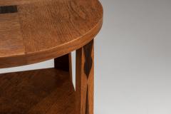 Amsterdamse School Sidetable in Oak and Coromandel The Netherlands 1930s - 4331007